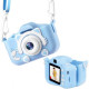 Фотоаппарат детский Smart Kids Camera в чехле GM14_Голубой