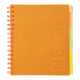 Тетрадь на спирали В5 120л. Buromax пластиковая обложка, 3 разделителя Neon кл. BM.24359911-**_Оранжевый