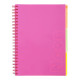 Тетрадь на спирали А4 120л. Buromax пластиковая обложка, 3 разделителя Neon кл. BM.24349911-**_Розовый