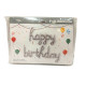 Шарик воздушный набор Happy Birthday 2шт фигурные пропись 120*53см 10430/10431/10432_Серебро