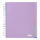 Тетрадь на спирали В5 120л. Buromax пластиковая обложка, 3 разделителя Pastel кл. BM.24355912-**_Сиреневый