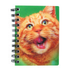 Блокнот на спирали А6 80л. пластиковая обложка Animal Series голограмма