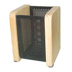 Стакан для ручек Металл Сетка Wood YC-10