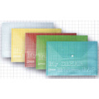 Папка-конверт А4 с кнопкой CLEAR BAG 209 в ассортименте