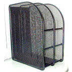 Лоток для бумаги сетка МЕТАЛ вертикальный 2 отд. JLD3001B