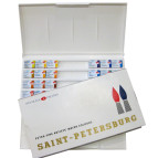 Краска акварельная - ЗХК Невская Палитра Санкт-Петербург набор 24цв. в кюветах в пластиковой упаковке 1942017