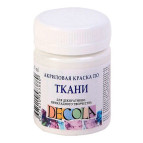 Краска акриловая для ткани ЗХК Невская Палитра DECOLA 50мл Белая 4128104
