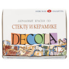 Краски акриловые по стеклу и керамике ЗХК Невская Палитра DECOLA набор 12цв. по 20мл 4041114