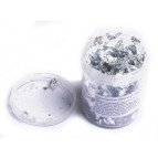 Поталь в хлопьях Оттенки серебра в пласт упак (1гр) 9735007