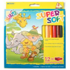 Карандаши цветные толстые 12цв. Marco JUMBO Colorite SUPER SOFT с точилкой 1650-12CB