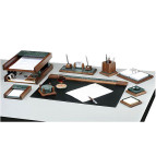 Настольный набор дерево BESTAR с мрамором 9пр 9277WDN