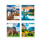 Тетрадь школьная А5+ 168*203мм 24 листа ПОЛИГРАФИСТ цветная обложка