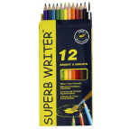 Карандаши акварельные 12цв. Marco Water Soluble Colors с кисточкой 4120-12CB