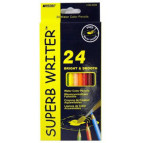 Карандаши акварельные 24цв. Marco Water Soluble Colors с кисточкой 4120-24CB