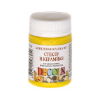 Краска акриловая для стекла и керамики ЗХК Невская Палитра DECOLA 50мл Лимонная 4028214