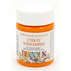 Краска акриловая для стекла и керамики ЗХК Невская Палитра DECOLA 50мл Желтая темная 4028221