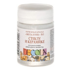 Краска акриловая для стекла и керамики ЗХК Невская Палитра DECOLA 50мл Серебро Мет 4028966