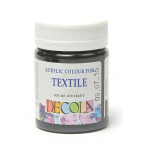 Краска акриловая для ткани ЗХК Невская Палитра DECOLA 50мл Черная 4128810