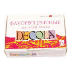 Краски акриловые ЗХК Невская Палитра DECOLA флуорисцентные набор 6цв. по 20мл 4341100