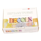 Краски акриловые ЗХК Невская Палитра DECOLA перламутровые набор 6цв. по 20мл 6541179