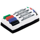 Набор маркеров сухостираемых 4шт+губка для досок Buromax 8800-84