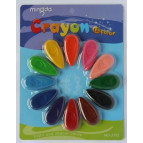 Мелки для рисования цветные, восковые MINGDA 12цв. MD-2712