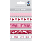 Набор ленточек из ткани 5 мотивов по 90см Любовь UR-74510009