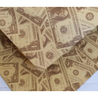 Бумага упаковочная LINE ART №24 50*75см крафт №310 Крафт. Доллары, монеты