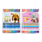 Мелки для рисования цветные, восковые MINGDA 12цв. Rolling Crayon MD-306A