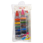 Мелки для рисования цветные, восковые MINGDA 12цв. в 2 карандашах MD-2912A