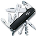 Victorinox Climber 91 мм 14 предметов черный + штопор + ножницы + крюк Vx13703.3