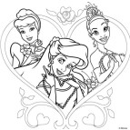 Картина раскраска с контурами на холсте, с красками 1 ВЕРЕСНЯ 25*25см Принцессы-1 950706