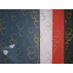 Бумага упаковочная LINE ART №20 68*78см двухсторонняя Сплетенные сердца