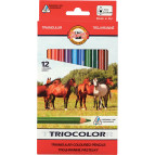 Карандаши цветные толстые 12 цв. Koh-i-Noor 3142 Triocolor Jumbo Horses