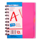 Блокнот на спирали А6 100л. пластиковая обложка 4 раздела A-Plus A-689