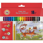 Фломастеры 18цв. Koh-i-Noor 7710 CB18 картон