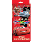 Карандаши цветные 12шт/24цв. 1 Вересня двухцветные 290212