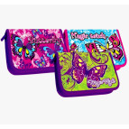 Пенал 1 отделение без отворотов WILLY Животные WL-771 (глиттер)