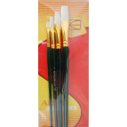 Набор кистей щетина плоские 4шт KOLOS 7066