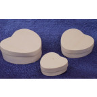 Набор деревянных коробочек (шпон) сердце 11*11*3,7см 3шт D.K. Art-Craft