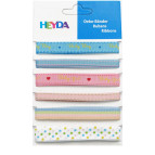 Набор ленточек из ткани Детские, 6шт., 0,6-1,2см, 90см, Heyda