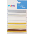 Набор ленточек из ткани Элегантность, 6шт., 0,6-1,2см, 90см, Heyda