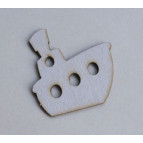 Чипборд (высечка) Albinos Паровоз №1 2шт 4,5*5см АЛБ-000138