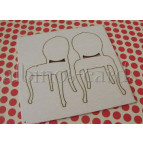 Чипборд (высечка) Albinos Стулья 2шт 4*8см АЛБ-000191