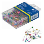 Булавки Buromax 200шт цв 34мм в пласт. футляре 5250