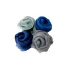 Набор шерсти для валяния Небесная лазурь 4цв.*12,5г