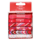 Набор ленточек из ткани Fantasia ribbon Фламинго 6шт, 1м 9450Е012
