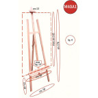 Мольберт №40а1 58,5*154см максимальный размер холста 130см