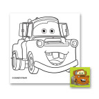 Картина раскраска с контурами на холсте, с красками 1 ВЕРЕСНЯ 20*20см Тачки-10 950878