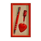 Ручки в наборе 1шт Лидер +флешка 4Gb в форме Сердца 11012